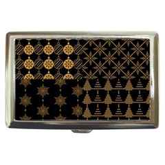 Golden Christmas Pattern Collection Cigarette Money Case by Vaneshart