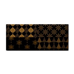 Golden Christmas Pattern Collection Hand Towel by Vaneshart