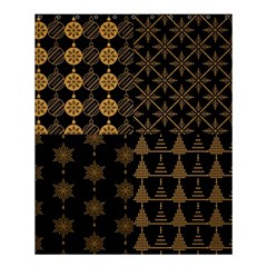 Golden Christmas Pattern Collection Shower Curtain 60  X 72  (medium)  by Vaneshart