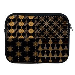 Golden Christmas Pattern Collection Apple Ipad 2/3/4 Zipper Cases by Vaneshart