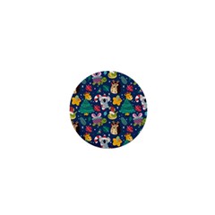 Colorful Funny Christmas Pattern 1  Mini Buttons by Vaneshart