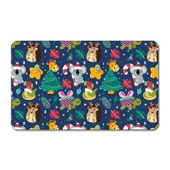 Colorful Funny Christmas Pattern Magnet (rectangular) by Vaneshart