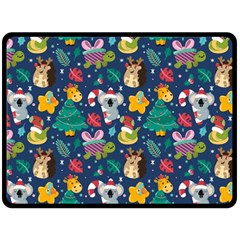 Colorful Funny Christmas Pattern Fleece Blanket (large)  by Vaneshart