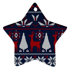 Knitted Christmas Pattern Ornament (star) by Vaneshart