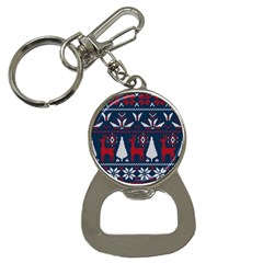 Knitted Christmas Pattern Bottle Opener Key Chain by Vaneshart