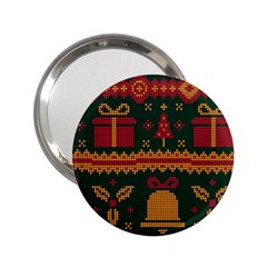 Knitted Christmas Pattern 2 25  Handbag Mirrors by Vaneshart