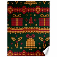 Knitted Christmas Pattern Canvas 12  X 16  by Vaneshart