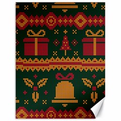 Knitted Christmas Pattern Canvas 18  X 24 