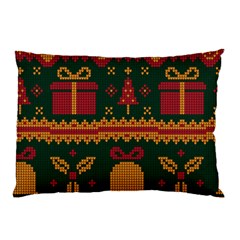 Knitted Christmas Pattern Pillow Case (two Sides) by Vaneshart