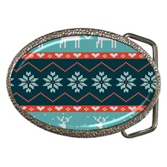 Beautiful Knitted Christmas Pattern Belt Buckles by Vaneshart