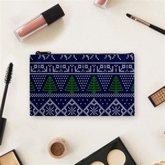 Beautiful Knitted Christmas Pattern Cosmetic Bag (small) by Vaneshart