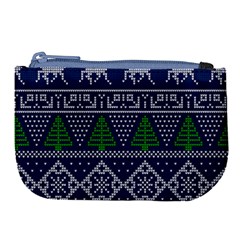 Beautiful Knitted Christmas Pattern Large Coin Purse by Vaneshart