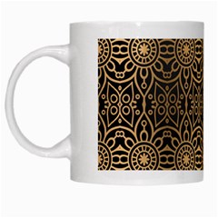 Luxury Ornamental Mandala Design Background White Mugs by Vaneshart