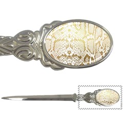 White And Gold Snakeskin Letter Opener by mccallacoulture