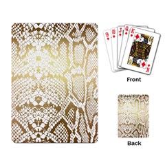 White And Gold Snakeskin Playing Cards Single Design (rectangle) by mccallacoulture