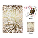 White and Gold Snakeskin Playing Cards Single Design (Rectangle) Back