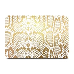 White And Gold Snakeskin Plate Mats by mccallacoulture