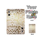 White and Gold Snakeskin Playing Cards 54 Designs (Mini) Front - SpadeK