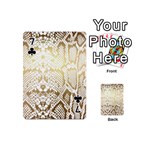 White and Gold Snakeskin Playing Cards 54 Designs (Mini) Front - Club7