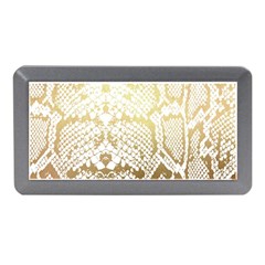 White And Gold Snakeskin Memory Card Reader (mini) by mccallacoulture