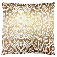 White And Gold Snakeskin Standard Flano Cushion Case (one Side) by mccallacoulture