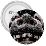 Monster Sculpture Extreme Close Up Illustration 2 3  Buttons Front