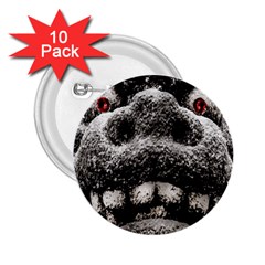 Monster Sculpture Extreme Close Up Illustration 2 2 25  Buttons (10 Pack)  by dflcprintsclothing