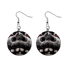 Monster Sculpture Extreme Close Up Illustration 2 Mini Button Earrings by dflcprintsclothing