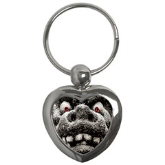 Monster Sculpture Extreme Close Up Illustration 2 Key Chain (heart) by dflcprintsclothing