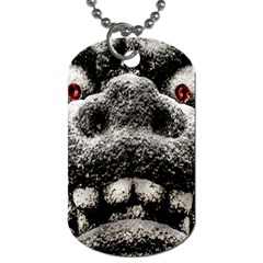 Monster Sculpture Extreme Close Up Illustration 2 Dog Tag (two Sides) by dflcprintsclothing