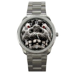 Monster Sculpture Extreme Close Up Illustration 2 Sport Metal Watch by dflcprintsclothing