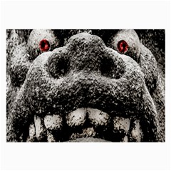 Monster Sculpture Extreme Close Up Illustration 2 Large Glasses Cloth by dflcprintsclothing