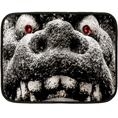 Monster Sculpture Extreme Close Up Illustration 2 Fleece Blanket (mini) by dflcprintsclothing