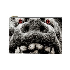 Monster Sculpture Extreme Close Up Illustration 2 Cosmetic Bag (large) by dflcprintsclothing