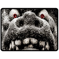 Monster Sculpture Extreme Close Up Illustration 2 Fleece Blanket (large)  by dflcprintsclothing