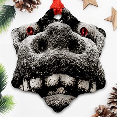 Monster Sculpture Extreme Close Up Illustration 2 Snowflake Ornament (two Sides) by dflcprintsclothing