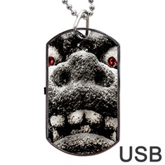 Monster Sculpture Extreme Close Up Illustration 2 Dog Tag Usb Flash (one Side) by dflcprintsclothing