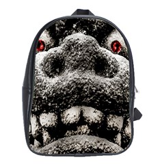 Monster Sculpture Extreme Close Up Illustration 2 School Bag (xl) by dflcprintsclothing