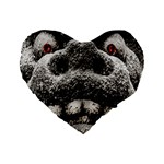 Monster Sculpture Extreme Close Up Illustration 2 Standard 16  Premium Heart Shape Cushions Front