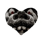 Monster Sculpture Extreme Close Up Illustration 2 Standard 16  Premium Heart Shape Cushions Back