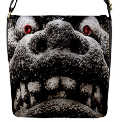 Monster Sculpture Extreme Close Up Illustration 2 Flap Closure Messenger Bag (s) by dflcprintsclothing