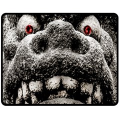 Monster Sculpture Extreme Close Up Illustration 2 Double Sided Fleece Blanket (medium)  by dflcprintsclothing