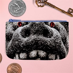 Monster Sculpture Extreme Close Up Illustration 2 Large Coin Purse by dflcprintsclothing