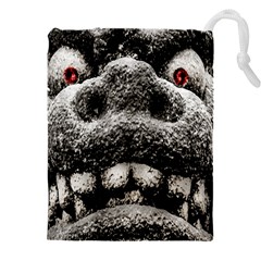 Monster Sculpture Extreme Close Up Illustration 2 Drawstring Pouch (4xl) by dflcprintsclothing