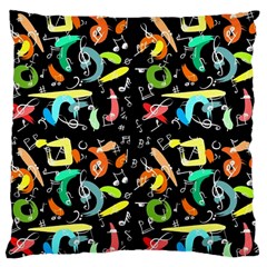 Music 2 Large Cushion Case (one Side) by ArtworkByPatrick