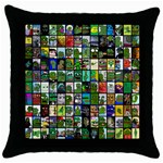 Pepe The Frog Memes of 2019 Picture Patchwork Pattern Throw Pillow Case (Black) Front