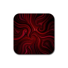 Electric Field Art Lviii Rubber Coaster (square)  by okhismakingart