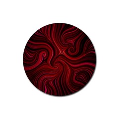 Electric Field Art Lviii Rubber Coaster (round)  by okhismakingart