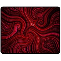 Electric Field Art Lviii Double Sided Fleece Blanket (medium)  by okhismakingart