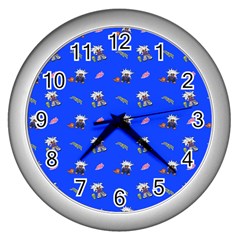 Print  Wall Clock (silver)